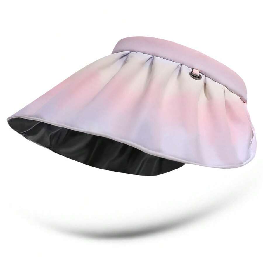 כובע שמש לנשים עם הגנת UV, שוליים רחבים, פתוח מלמעלה, לרכיבה על אופניים בחוץ, לחוף, לקיץ