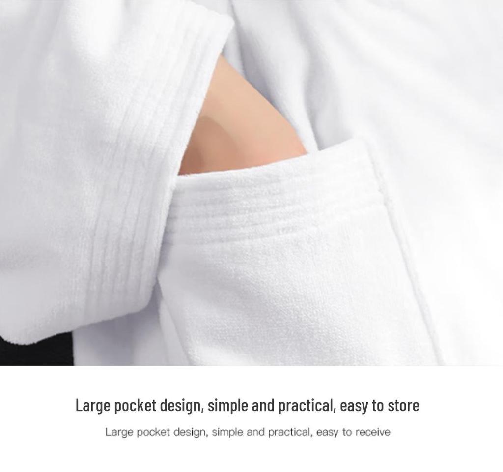 Velours-Baumwoll-Bademantel: Fünf-Sterne-Hotel- & B&B-Qualität, Anpassbar mit besticktem Logo