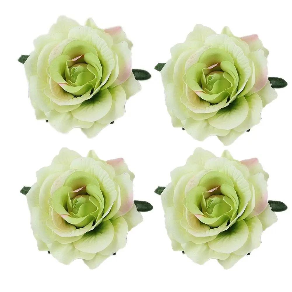 1PC Elegant Bridal Rose Flower Hairpins Barrette Wedding Bridesmaid Brooches Party Fashion Hair Clips Hair Styling Accessories