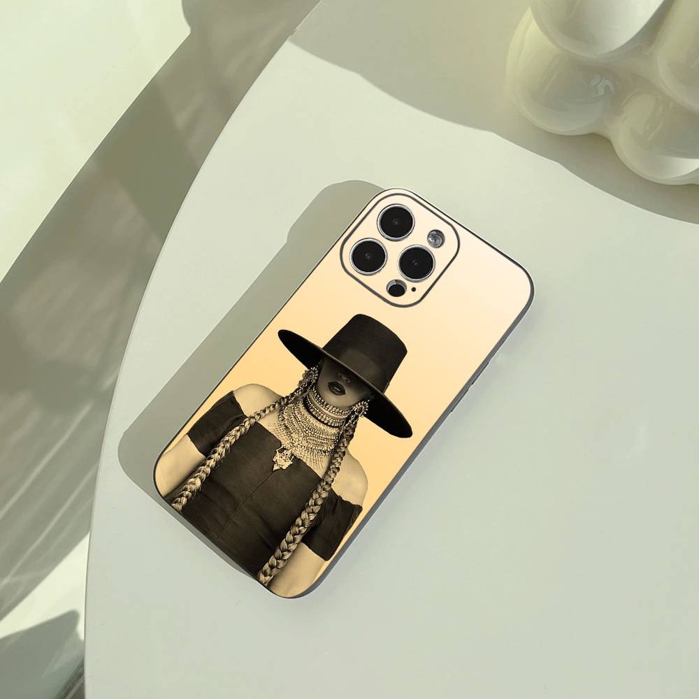Music legend-B-Beyoncé Phone Case For iPhone 17,16,15,14,13,12,11 Pro Max,16Plus,XS Lightweight and Practical Soft Black Cover