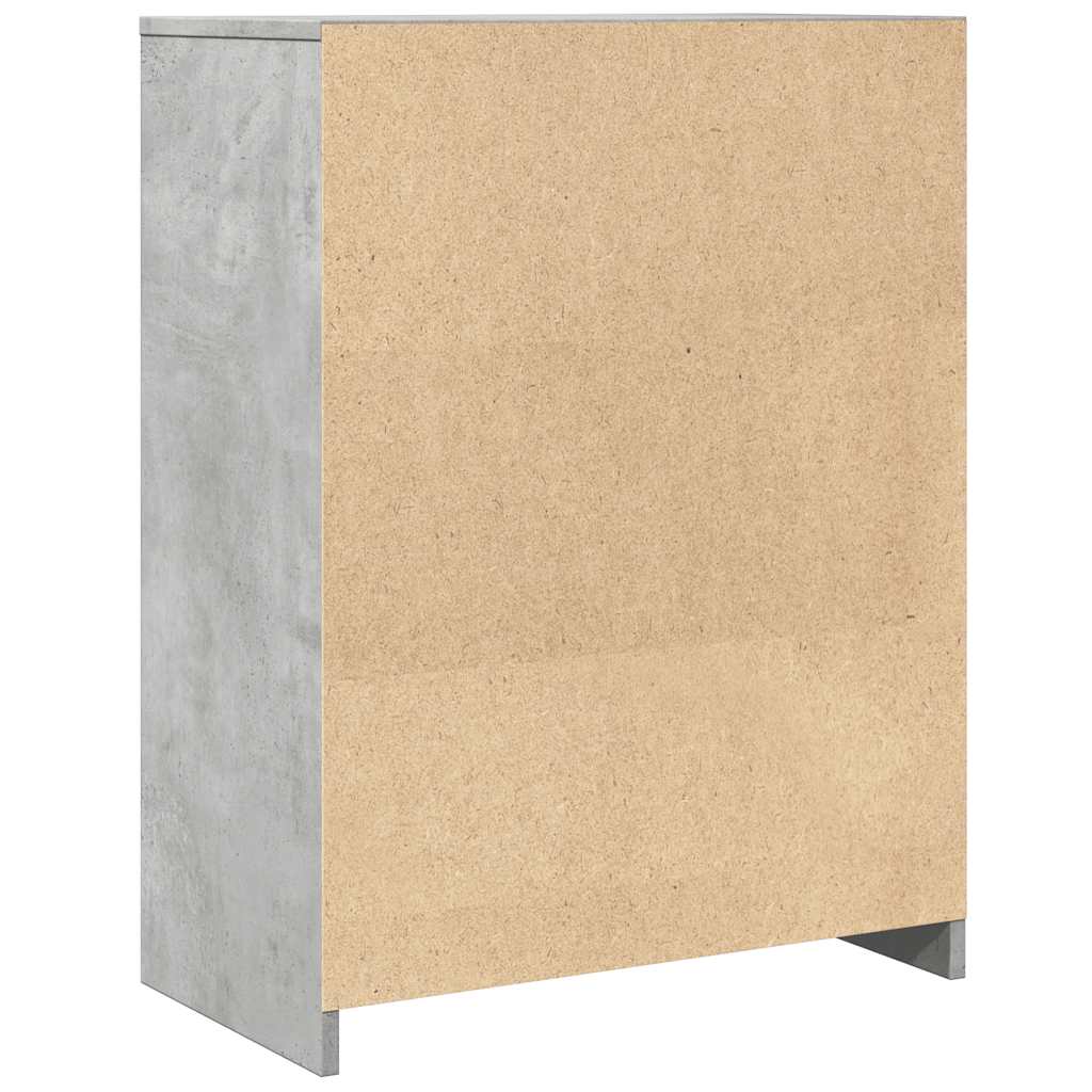 Bathroom Cabinet Concrete Grey 60 x 33 x 80 cm Wood Based Panel