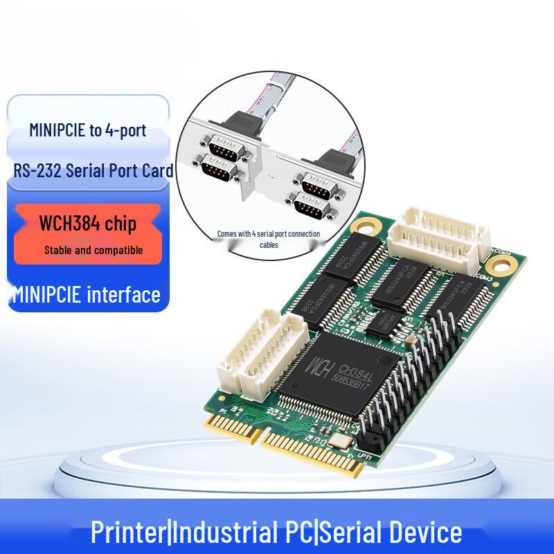 

Mini PCI-E 4-Port RS232 Serial Expansion Card