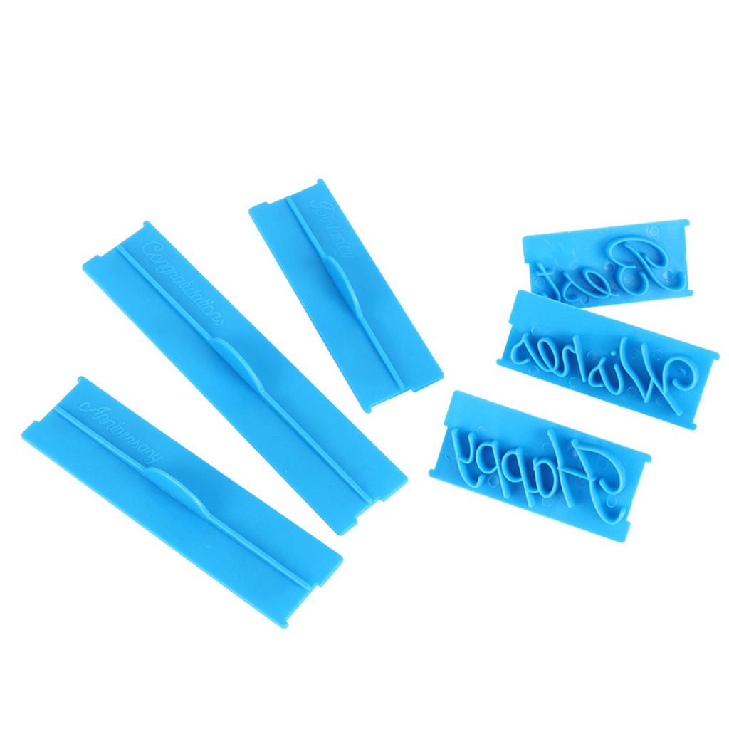 3 Set Handwriting Letter Cake Embosser DIY Plastic Molds Cake Decorating Printing Mold