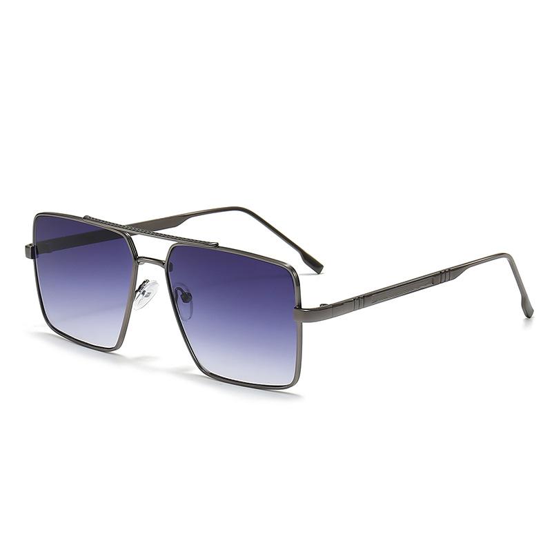 Fashion Stylish Metal Large Frame Sunglasses Square Outdoor Protection Sun