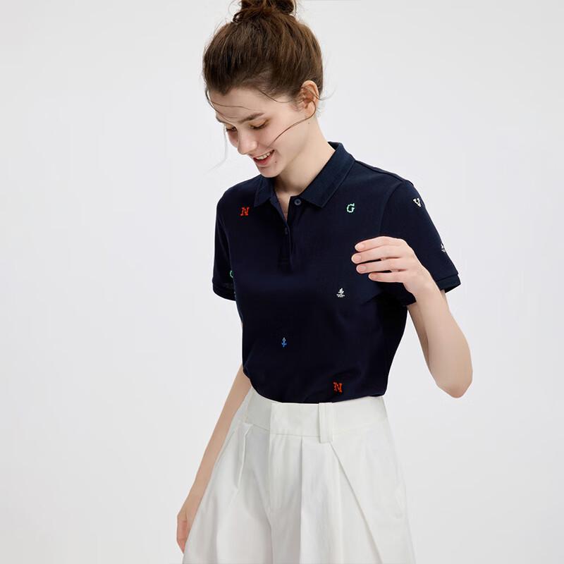 Navigare Women's Embroidered Sailboat Short-Sleeve Polo T-Shirt