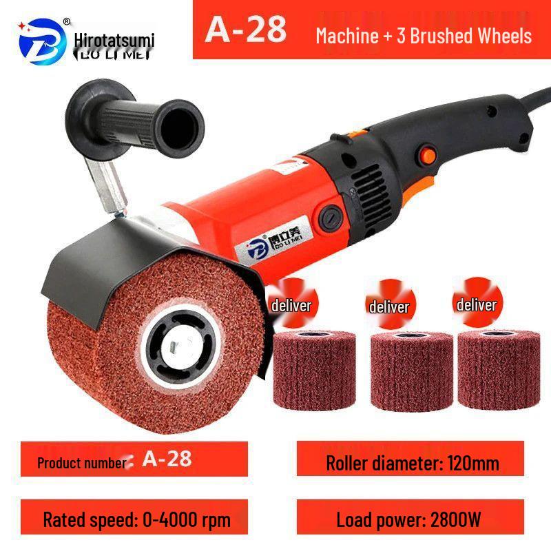 Hot Selling Stainless Steel Handheld Electric Polisher: Rust Remover & Mirror Surface Metal/Wood Wire Drawing Machine