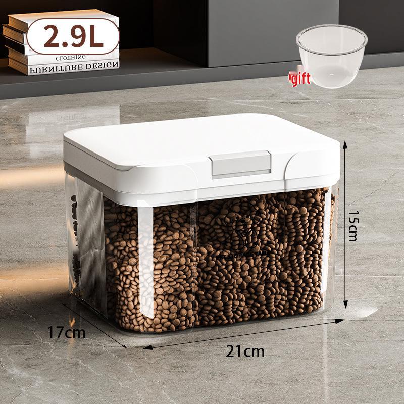 Pet Food Storage Bin: Moisture-Proof, Sealed Cat & Dog Food Organizer Sealed, Insect and Moisture Proof