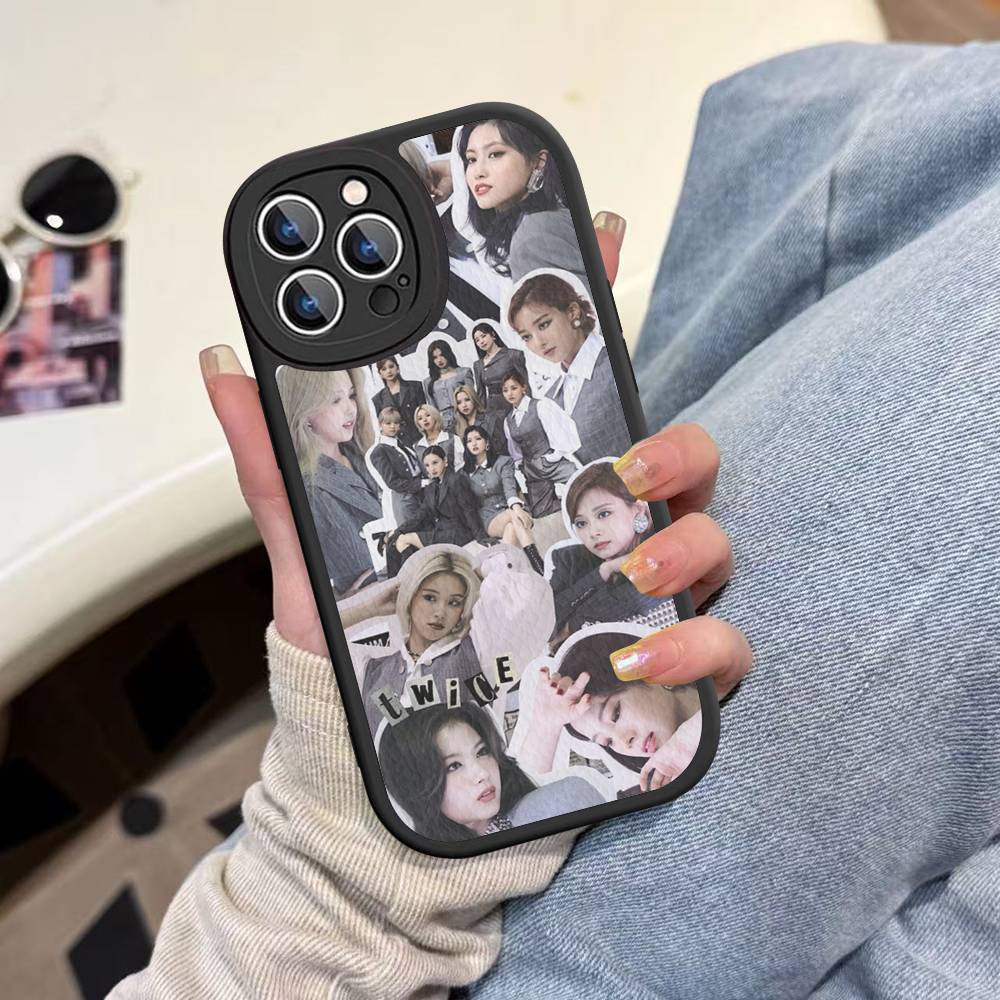 Kpop T-TwiceS Phone Case Leather For IPhone 16 15 14 13 12 11 Pro Max Plus Matte Cover