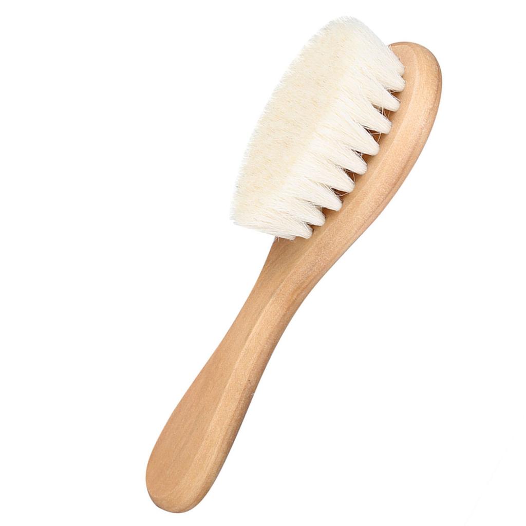Grooming Comb Baby Comb Brush, Multifunction Natural Goat Hair Comb, Infant Hair Massage for Baby At Home