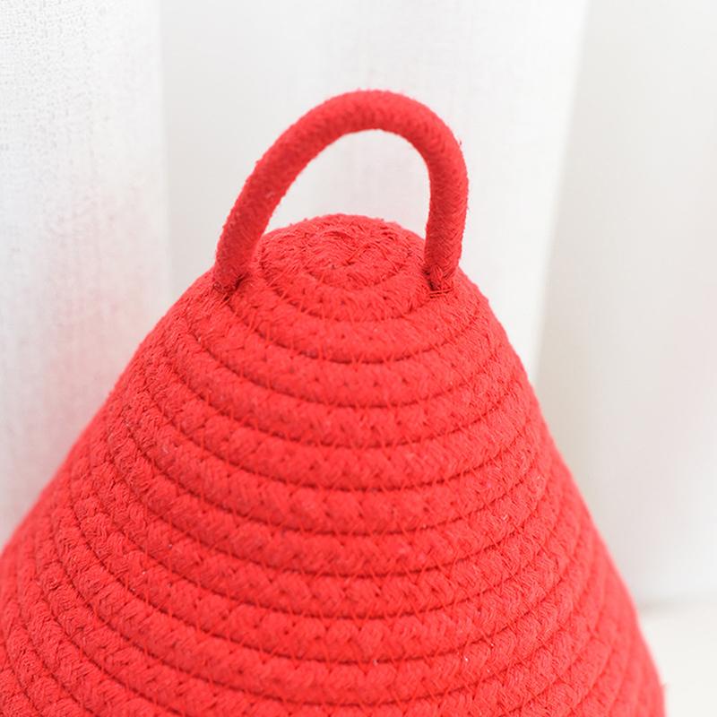 Cartoon Hausform Baumwollseil Gewebter Aufbewahrungskorb mit Deckel Großes Fassungsvermögen Niedlich Schlafzimmer Aufbewahrung Spielzeugkörbe Staubdichte Aufbewahrungen