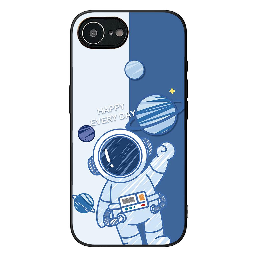 Art Astronaut Moon Sky Phone Cover Case for Apple iPhone 16 15 14 Plus 13 12 Mini 17 Pro Max + ProMax 16E Air 16+ Casing