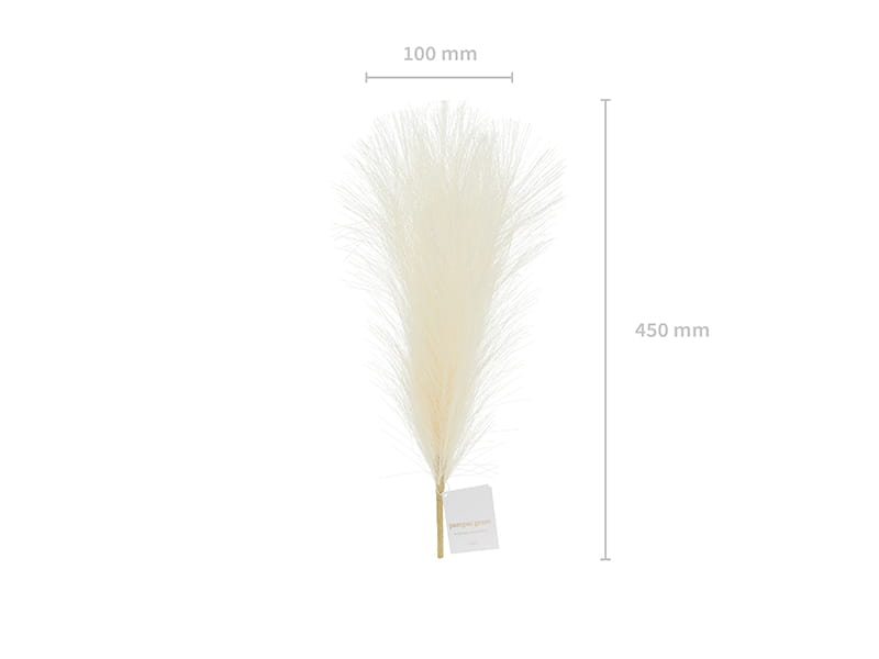 Partydeco Trawa Pampasowa Sztuczna10X45 Cm Jasny Kremowy