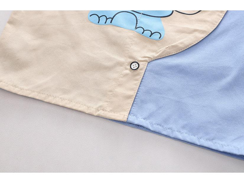 2023 New Boys' Long-Sleeve Cartoon Shirt Set - Spring/Autumn Style