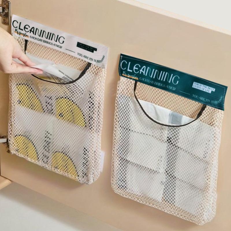 Küchenmüllbeutel Aufbewahrungstasche, Wandmontierte Aufbewahrungsnetz-Tasche, Schlafzimmer Socken- und Unterwäscheaufbewahrung Hängebeutel