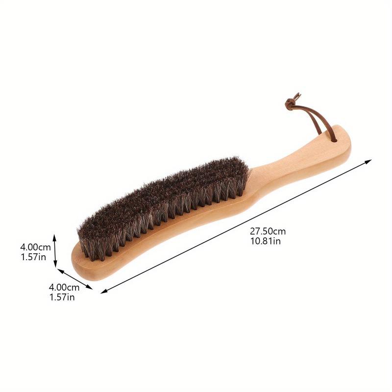 1pc Portable Wood Handle Bed Lint Brush Sofa Coat Cleaning Tool Dust Removal Brush for Clothes Home Clean Brush with Lanyard.