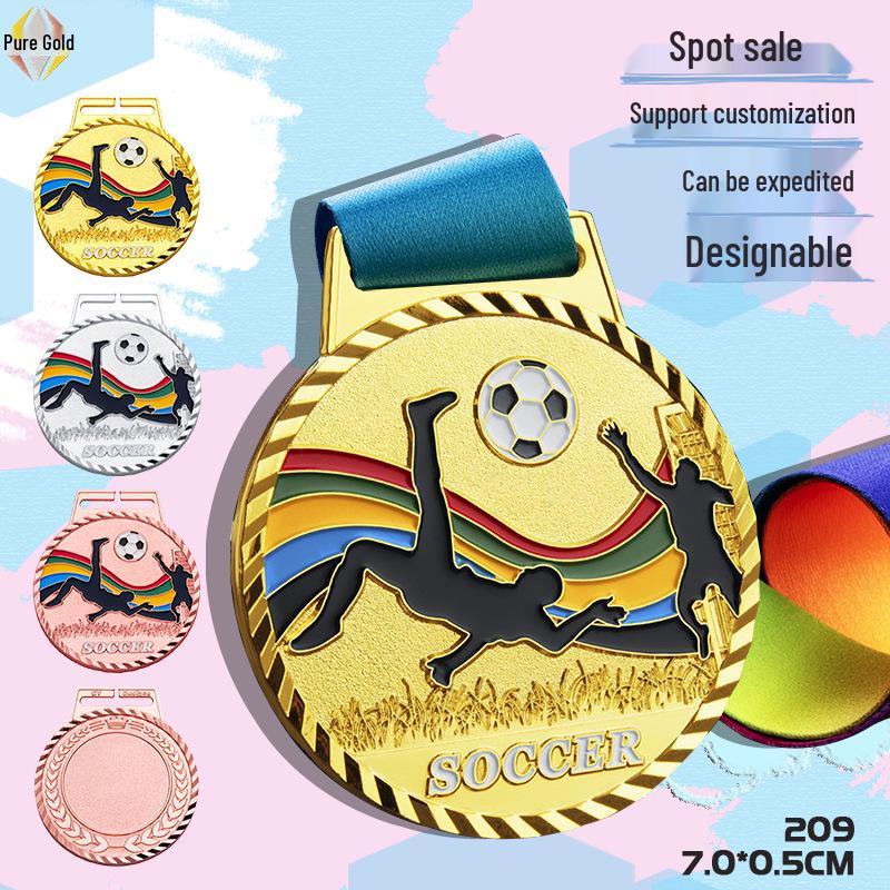 Children's Sports Day Football Medal - Metal Prize and Souvenir for Kindergarten