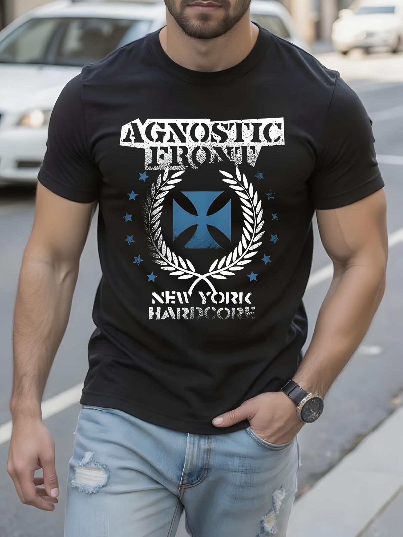 Agnostic Front Blue Iron Cross New York Hardcore Graphic ... XXL