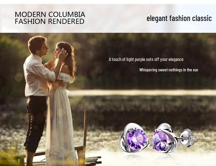 Lively Heart 925 Sterling Silver Korean Retro Fashion Earrings