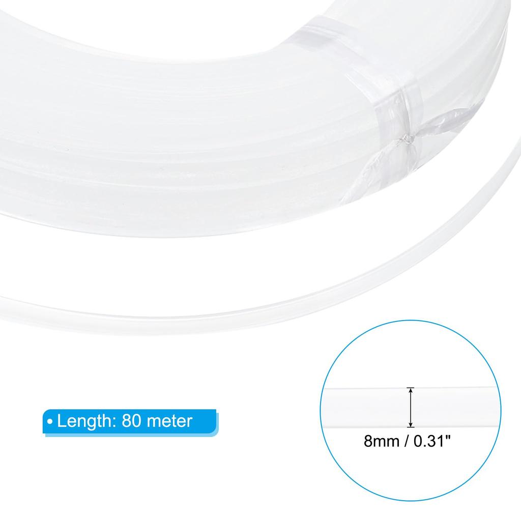 PATIKIL Sewing 8mm x 87 for Handmade and Wedding Polyester 2mm Clear Boning, Yards, Dolls, Hats, Handbags, Dresses, High-Density Boning, Thick,