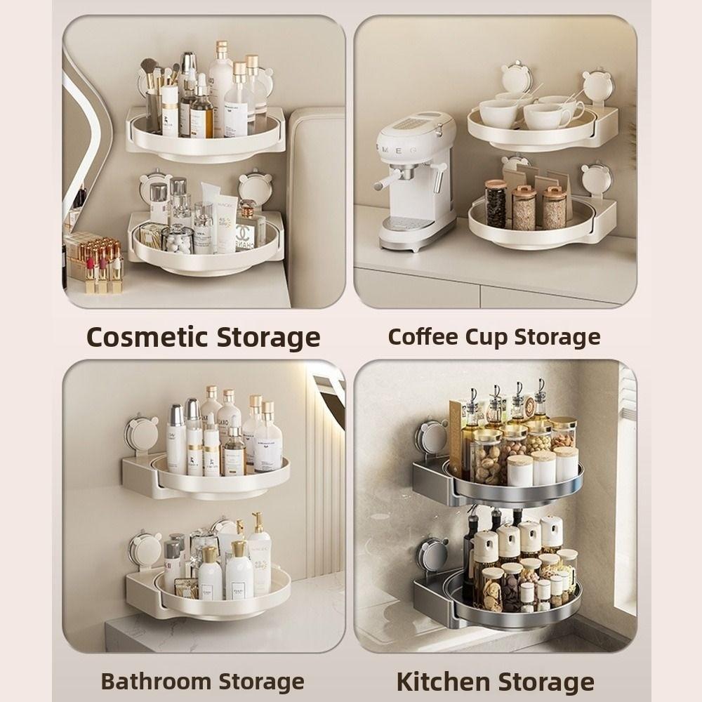 Waterdicht Roterend Rond Kruidenrek Zuignap Keuken Opbergrek Huidverzorging