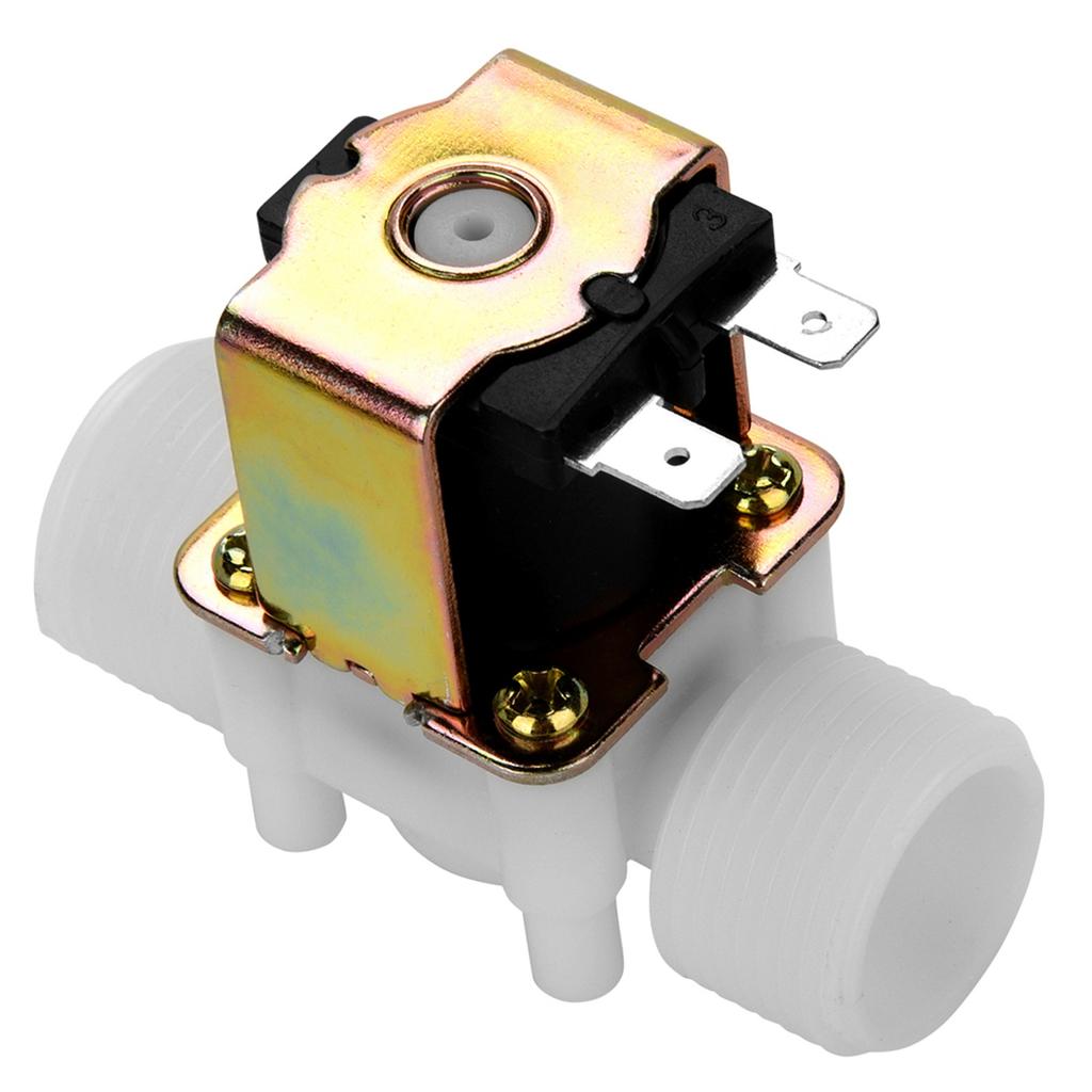 12V DN20 G3Celsius4 Electric Plastic Solenoid Valve Normally Closed Water Inlet for Automatic Cleaning Equipment Solar Water Heater Garden