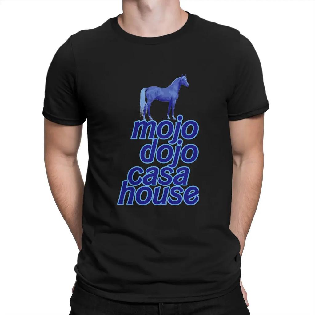 Vintage Mojo T-Shirt for Men O Neck 100% Cotton T Shirt M-Mojo Dojo Casa Houses Short Sleeve Tee Shirt Summer Clothing