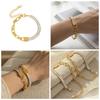 Zircon Inlaid Metal Chain Bracelet: European-American Niche Light Luxury Design