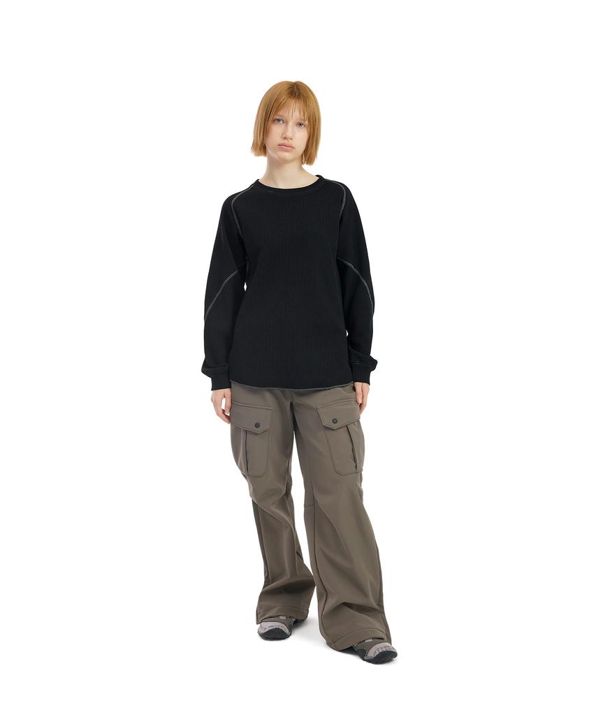 Sseonleobeutueo Aero Waffle Ls Tee Black