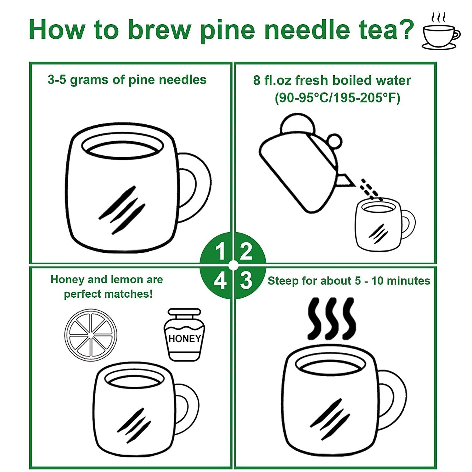 2023 FullChea Чай из сушеных сосновых иголок 200 г Травяной чай премиум-класса из красных — фото 5