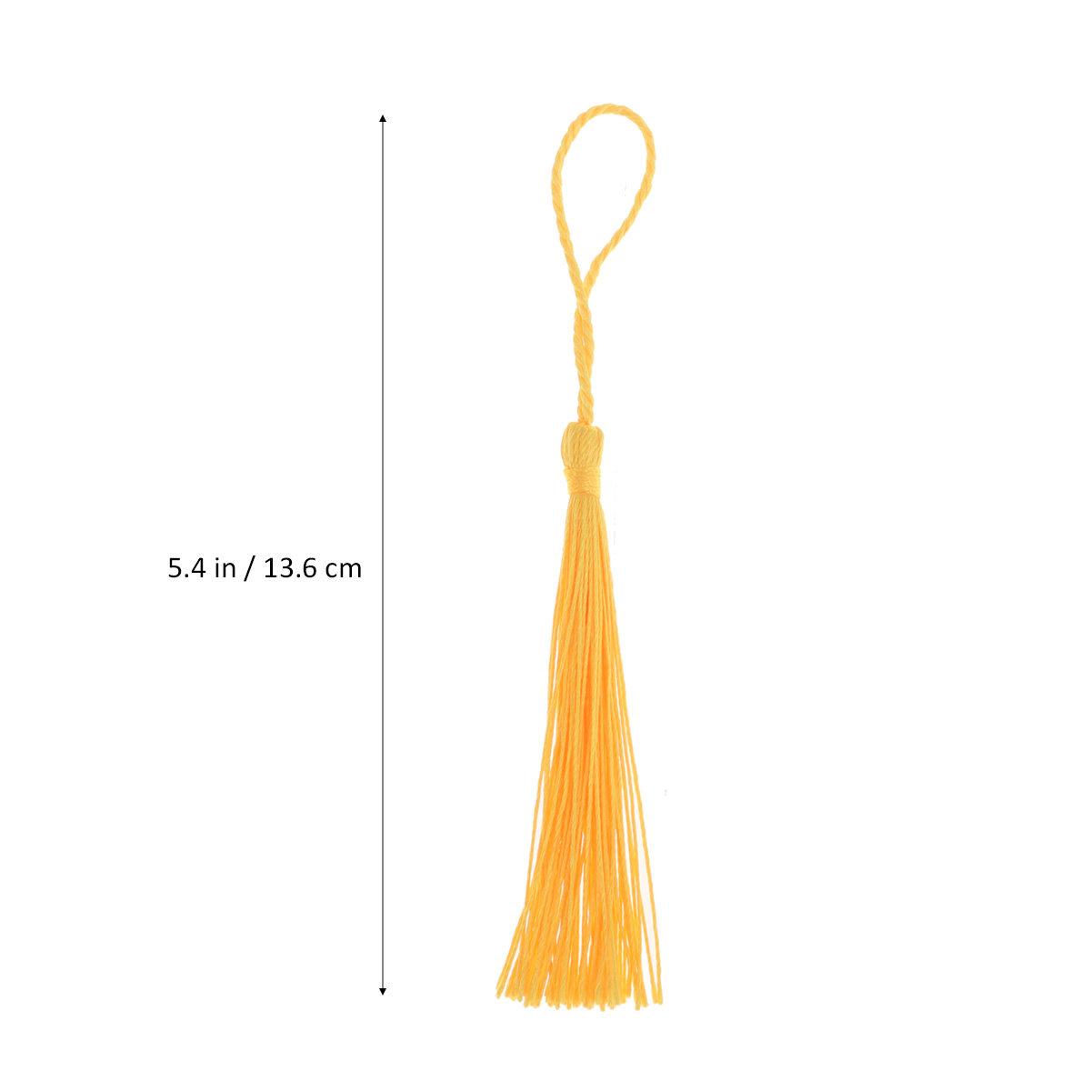 

Premium Handmade Tassels Same Shade for DIY Jewelry Crafting Necklace Earring Bracelet Bookmark Bag Office School Party жовтий