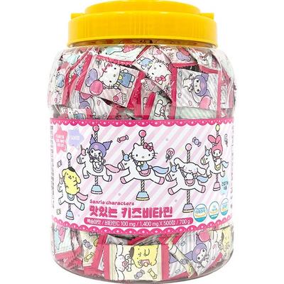 Artex Sanrio Characters Delicious Kids Vitamins 500 Tablets, 500 Tablets, 1 Piece,Korean Health Food