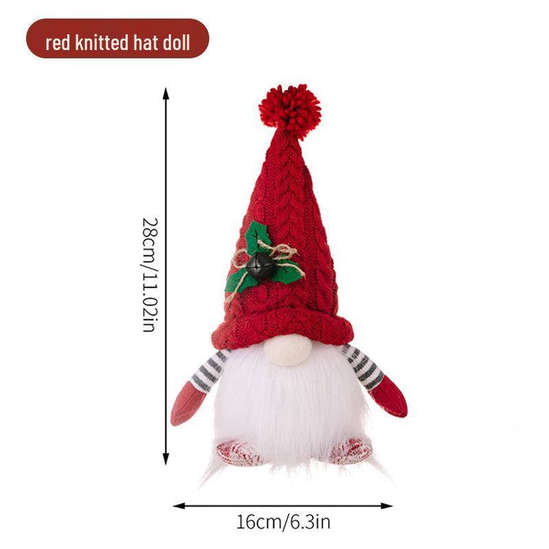 Christmas LED Knit Gnome Hat Ornament - High-End Holiday Party Decoration Gift