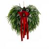 Christmas Wreath with Branches, Red Berries and for Holiday Home Decor