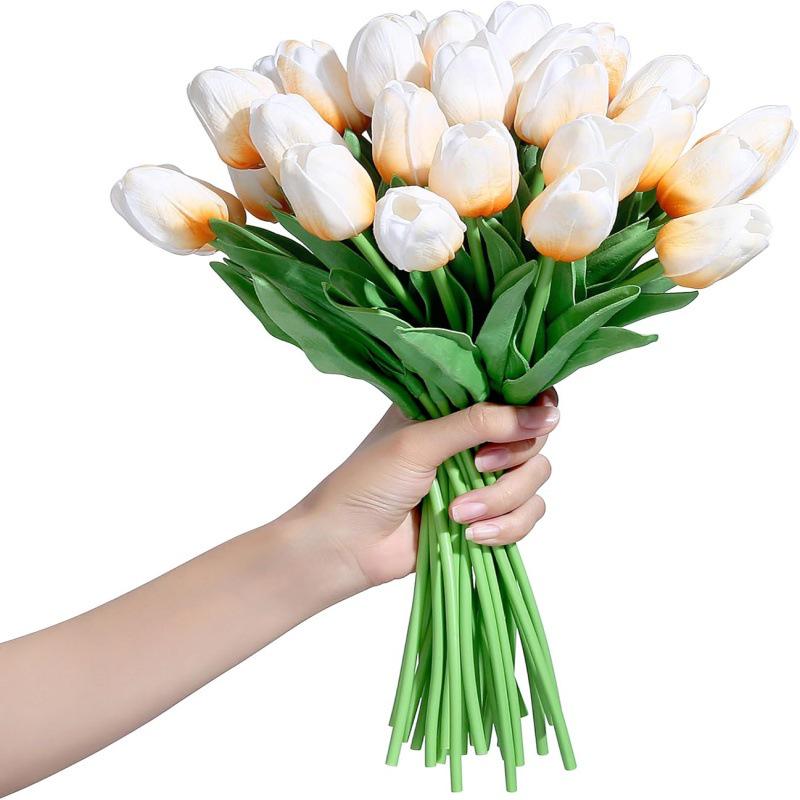 High-End PU Mini Artificial Tulip Bouquet for Living Room
