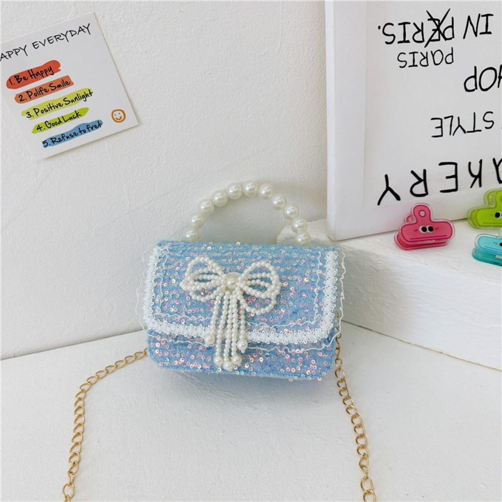 Lace Children's Bag Sequin Shoulder Bag 2024 Underarm Bag  Girl