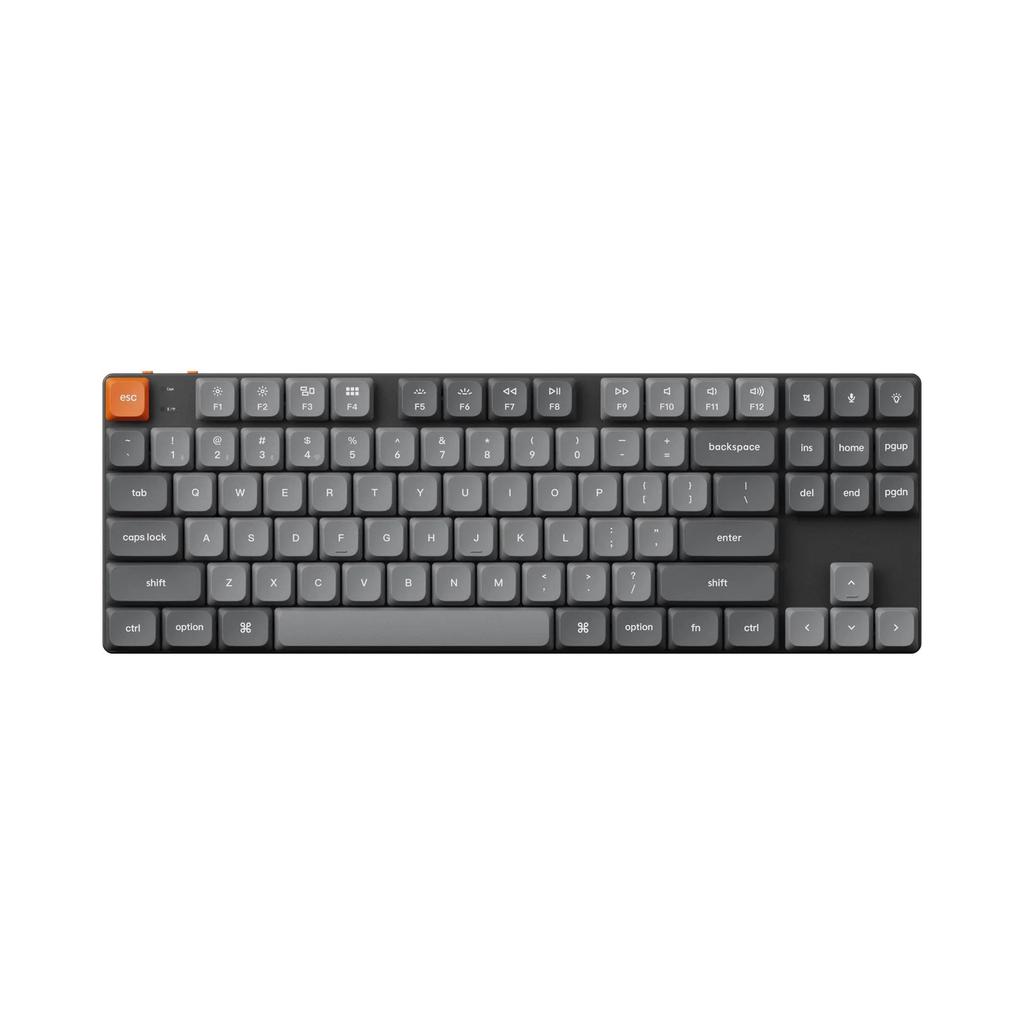 Keychron - K1 Max QMK/VIA Wireless Custom Mechanical Keyboard - Low Profile Wireless Mechanical Keyboard White Gateron Brown