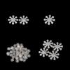 50 Stück Schneeflocke Flatback Perlen Verzierungen Weihnachts-Basteln Kartenherstellung