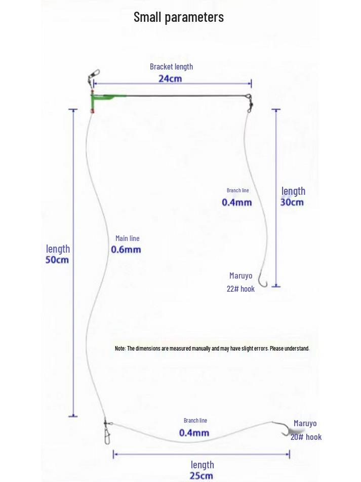 White Sea Bass Fishing Rig with Multiple Hooks for Bottom and Ground Fishing