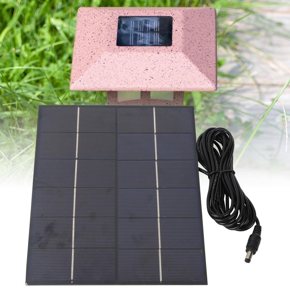 5.5W 6V Portable Polycrystalline Silicon Solar Panel with DC Port for DIY Battery Charger