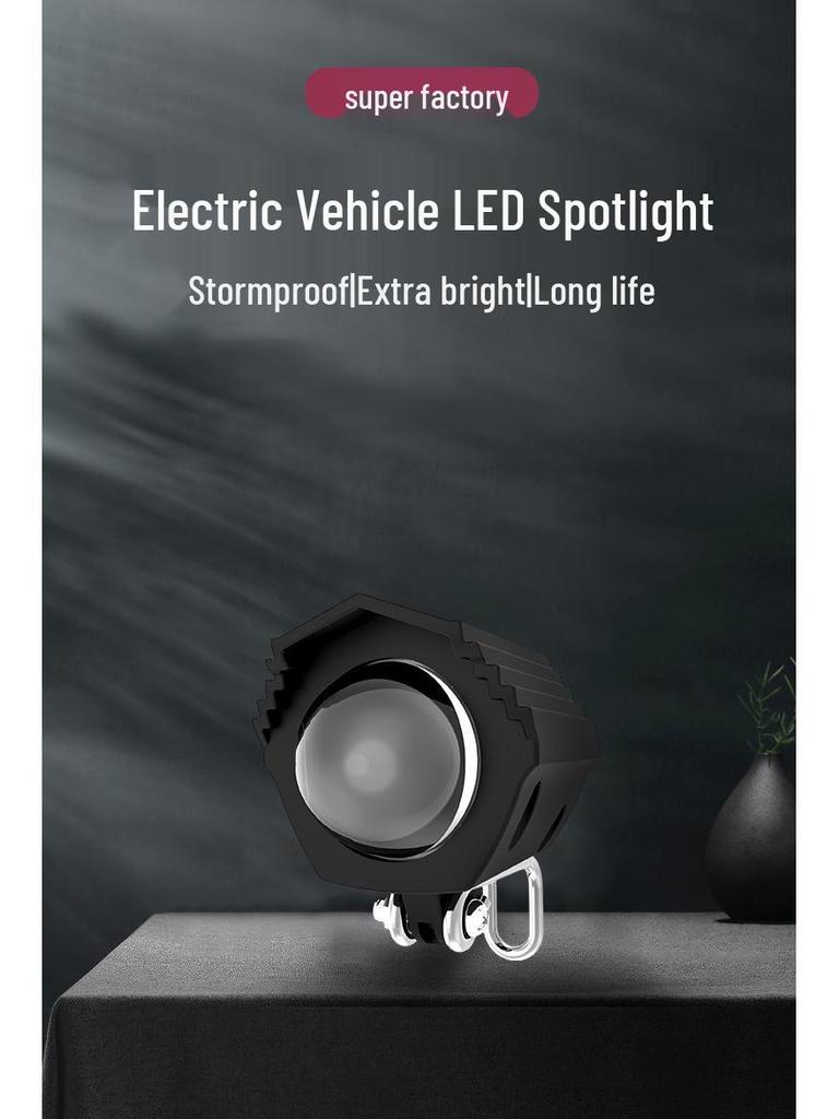 Folding Bike & Scooter LED Headlight with Horn - Low Energy Consumption