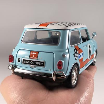 1:32 BMW Morris Mini Cooper 1967 Classic Racing Alloy Metal Diecast Model Car Home Trendy & Desktop Display Birthday Ornaments