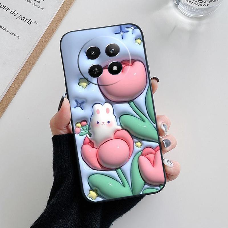 Für Realme 12 5G Hülle Abdeckung Realme12 Funda Coque Weiches Mode Silikon Schutzhülle für Telefonkamera für Realme 12 5G