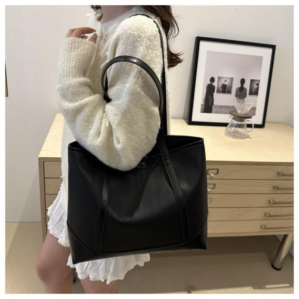 Handbag Women Shoulder Bag Korean Style Ladies Commute Bag Casual PU  Tote Bag  Office Worker