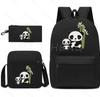 New CR7 Backpack 3Pcs Travel Bag Canvas Backpack Students School Bag For Boys Girls Canvas Teens Laptop Zipper Mochilas For Gift