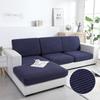 Solid Color Sofa Seat Slipcover Cushion Covers With Elastic Band Thick Jacquard Textured Cushion Covers For Sectional Sofa Slip