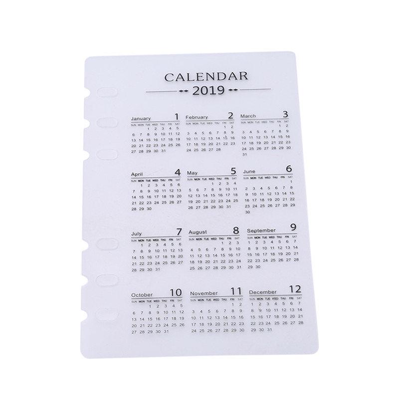 Creative Calendar  Divider Binder Notebooks  Accessories  Partition Plate