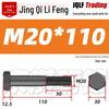 Grade 12.9 Reverse Thread Hex Bolt, M6-M24 High-Strength Blackened Hexagon Screw
