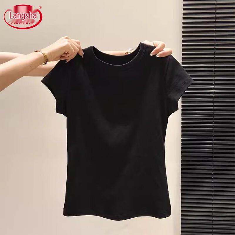Langsha Women's Round Neck Short Sleeve T-shirt