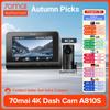 4K Відеореєстратор A810S Starvis 2 IMX678 HDR Суперконденсатор Автомобільний DVR 24H Спостереження на парковці GPS ADAS 4G WIFI 6 Голосове керування