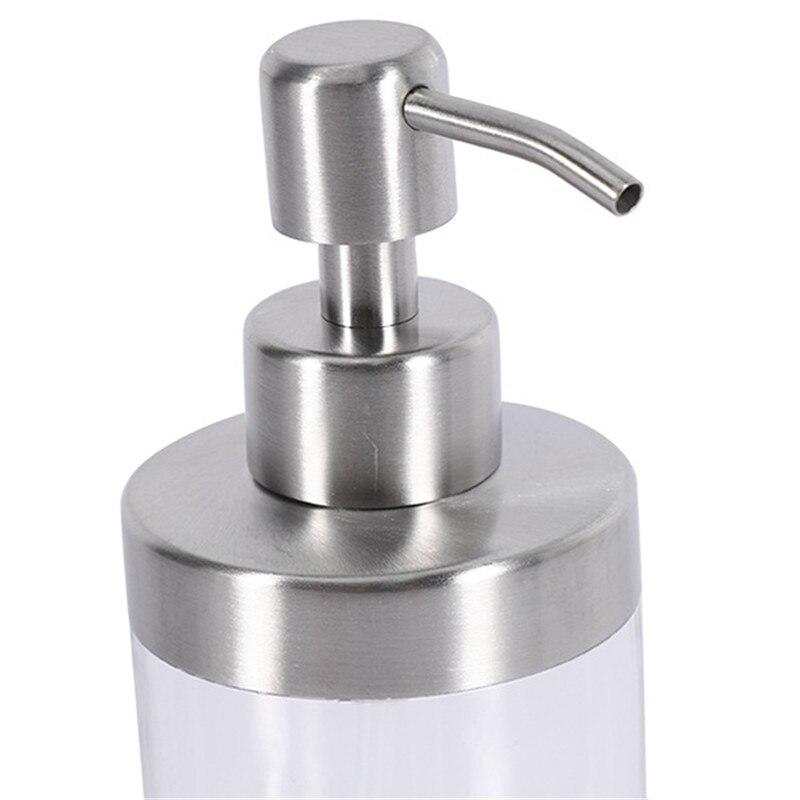 Transparent conditioner bottle with stainless steel stainless steel pump, conditioner/soap dispenser for kitchen or bath | Liquid soap dispensers